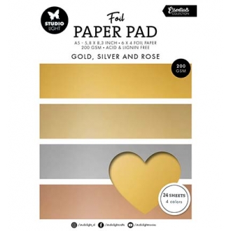 A5 Foil Paper Pad Gold,...